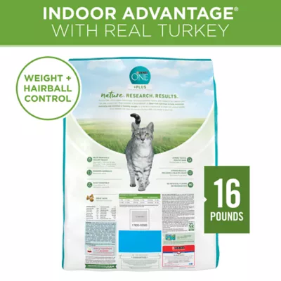 Product Purina ONE® +Plus Indoor Advantage Adult Cat Dry Food - Turkey, Natural, High-Protein