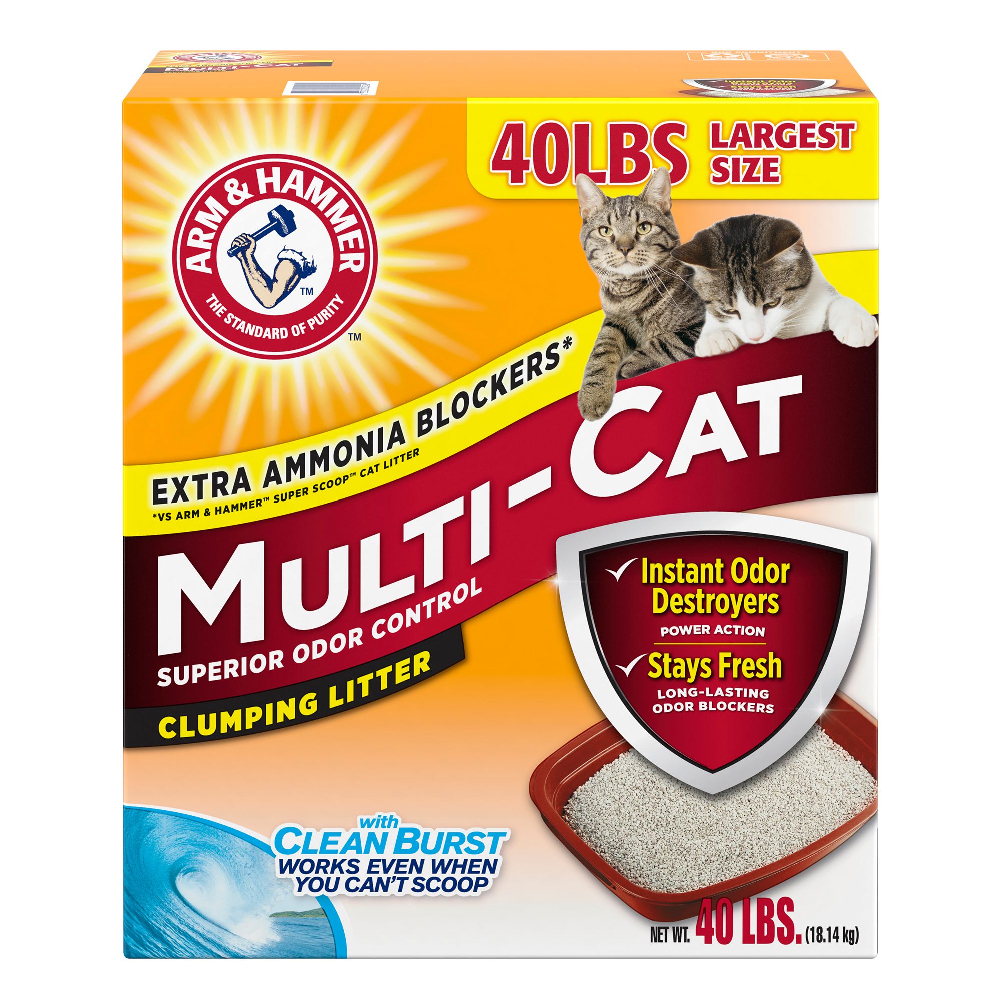 Arm Hammer Clumping Multi Cat Clay Cat Litter