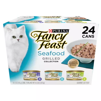 Fancy Feast All Life Stages Cat Wet Food Seafood Variety Pack 24 CT 72 OZ