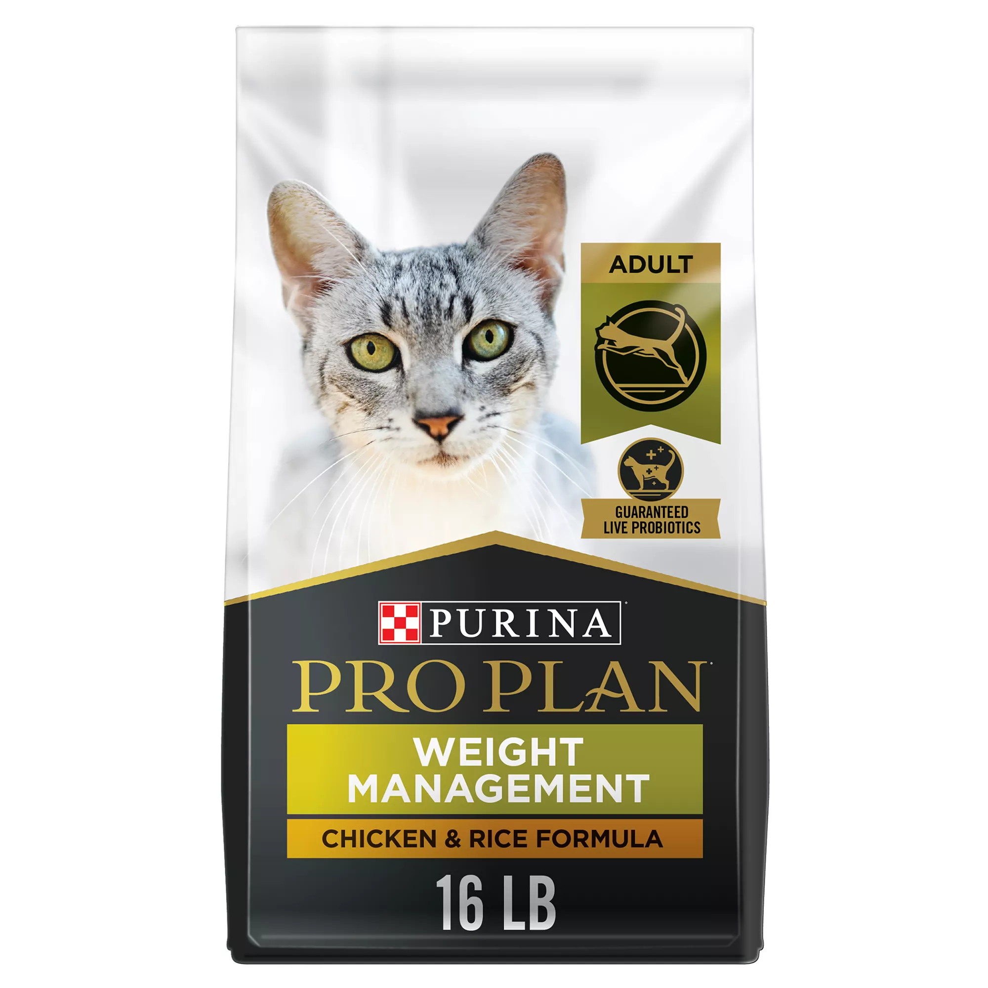 Purina Pro Plan Specialized Adult Dry Cat Food - Low Calorie, No Artificial Colors, Chicken & Rice