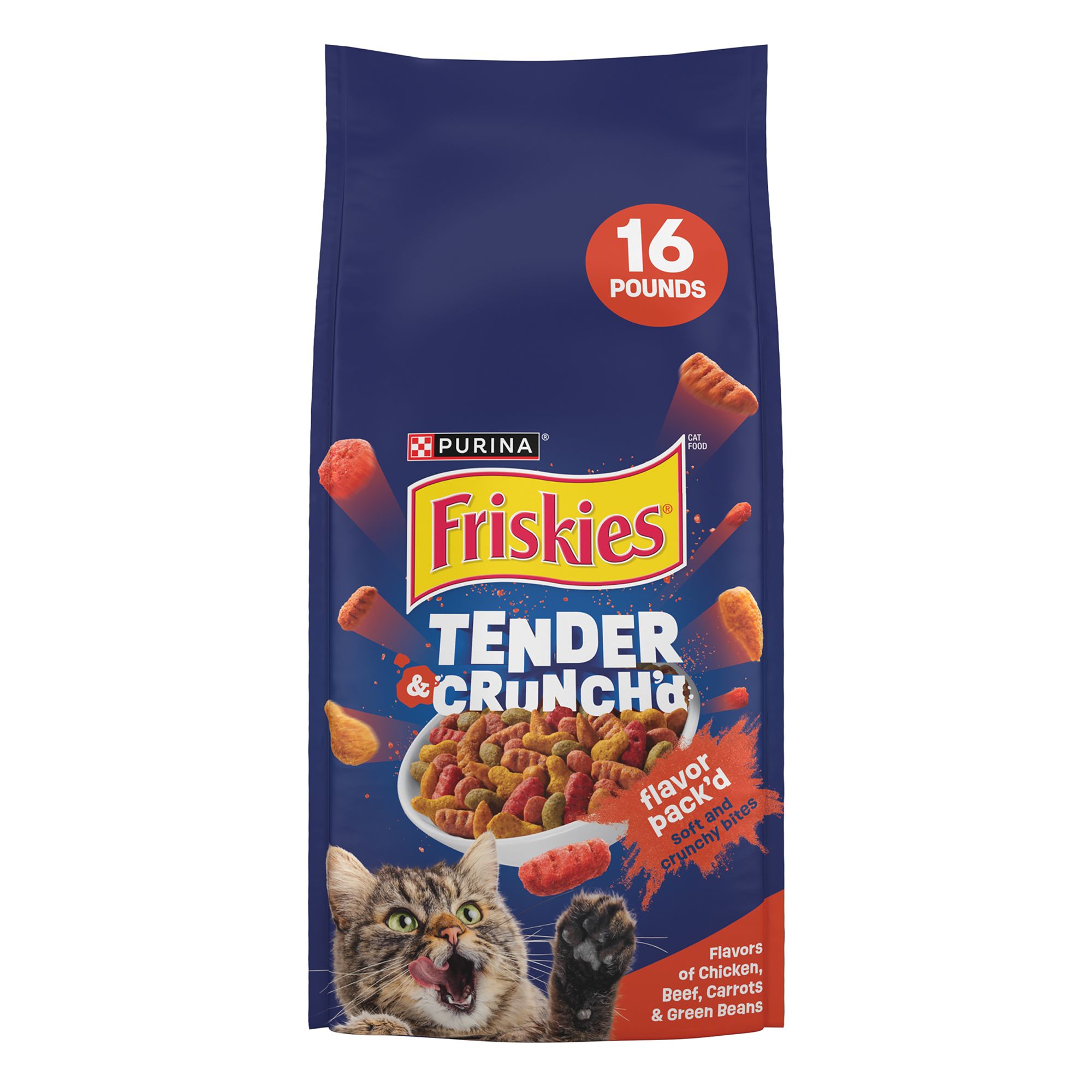 Purina Friskies Tender and Crunchy Combo Adult Cat Dry Food No Artificial Preservatives