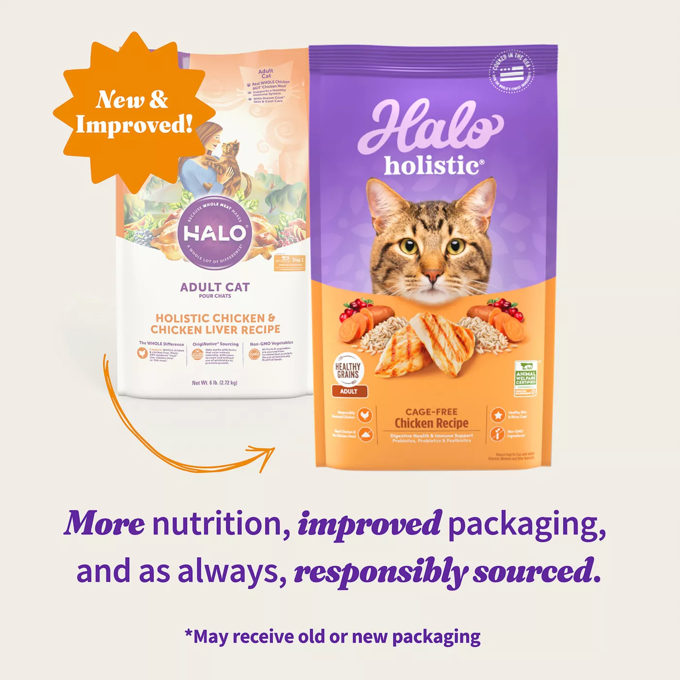 HALO DreamCoat Adult Cat Food Natural Holistic Chicken Chicken Liver Recipe