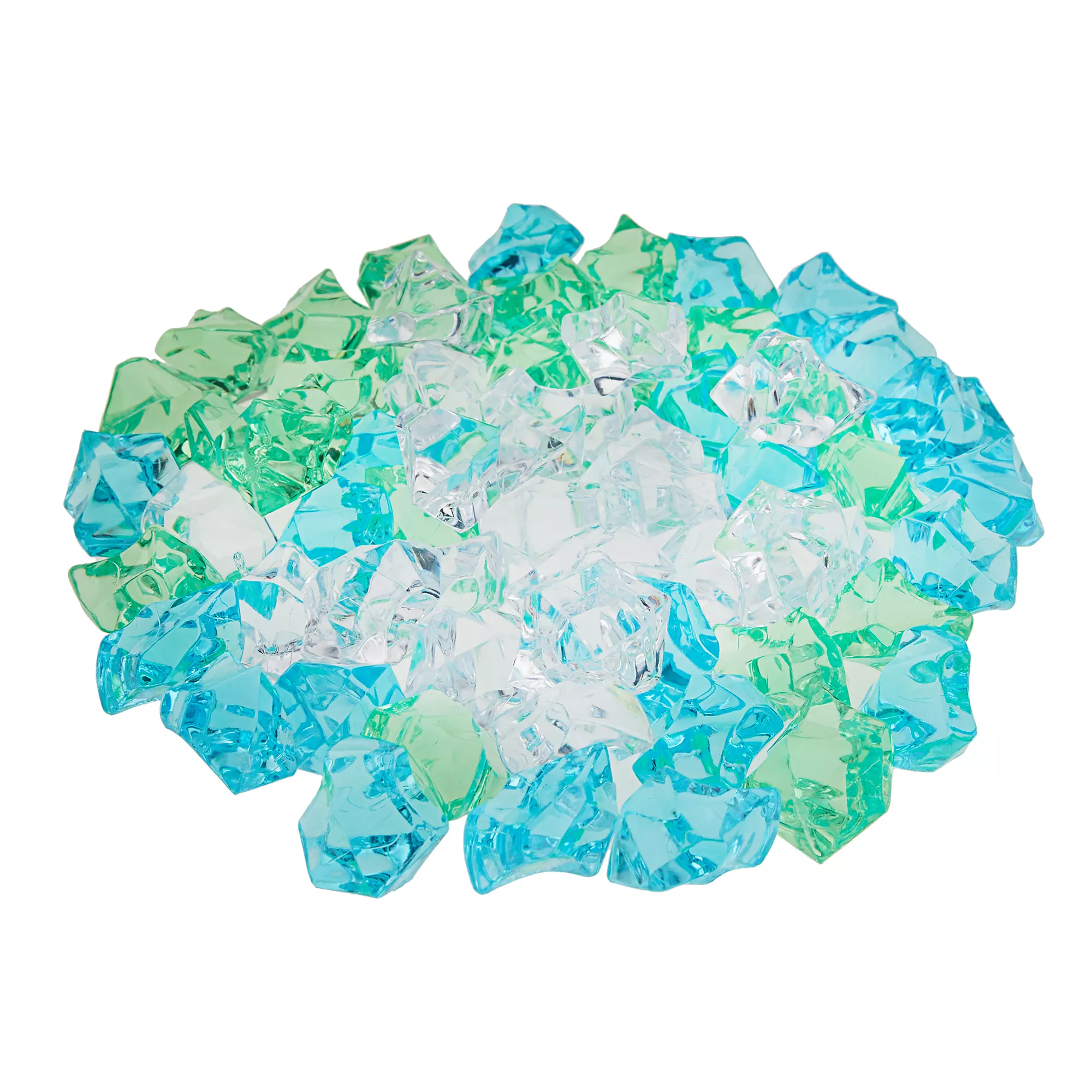 Top Fin® Acrylic Crystal Aquarium Décor - Green & Blue Mix