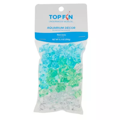 Product Top Fin® Acrylic Crystal Aquarium Décor - Green & Blue Mix