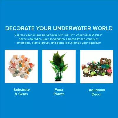 Top Fin® Smooth Glass Gem Aquarium Décor - Blue Mix - Aquarium Stones - Fish Tank Decor - Image 5