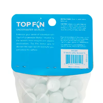 Top Fin® Smooth Glass Gem Aquarium Décor - White Opal - Aquarium Stones - Fish Tank Decor - Image 7