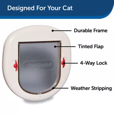 Product PetSafe® Big Cat 4Way Locking Cat Flap - Easy Install Hardware Kit Included