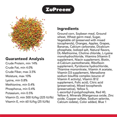 Product ZuPreem® FruitBlend Very Small Bird Food