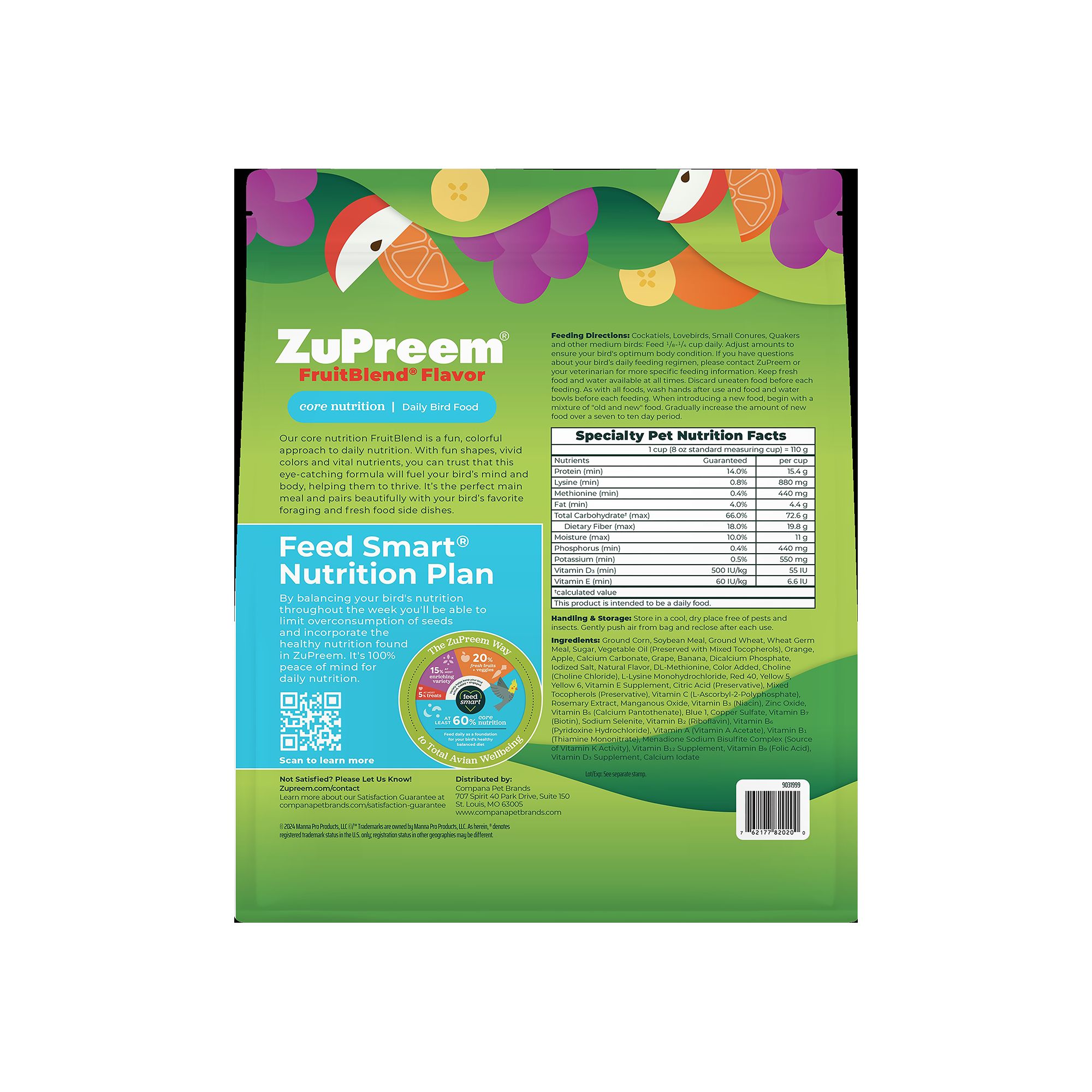 ZuPreem® FruitBlend Medium Bird Food - Fruit-Flavored Pellets - thumbnail 3