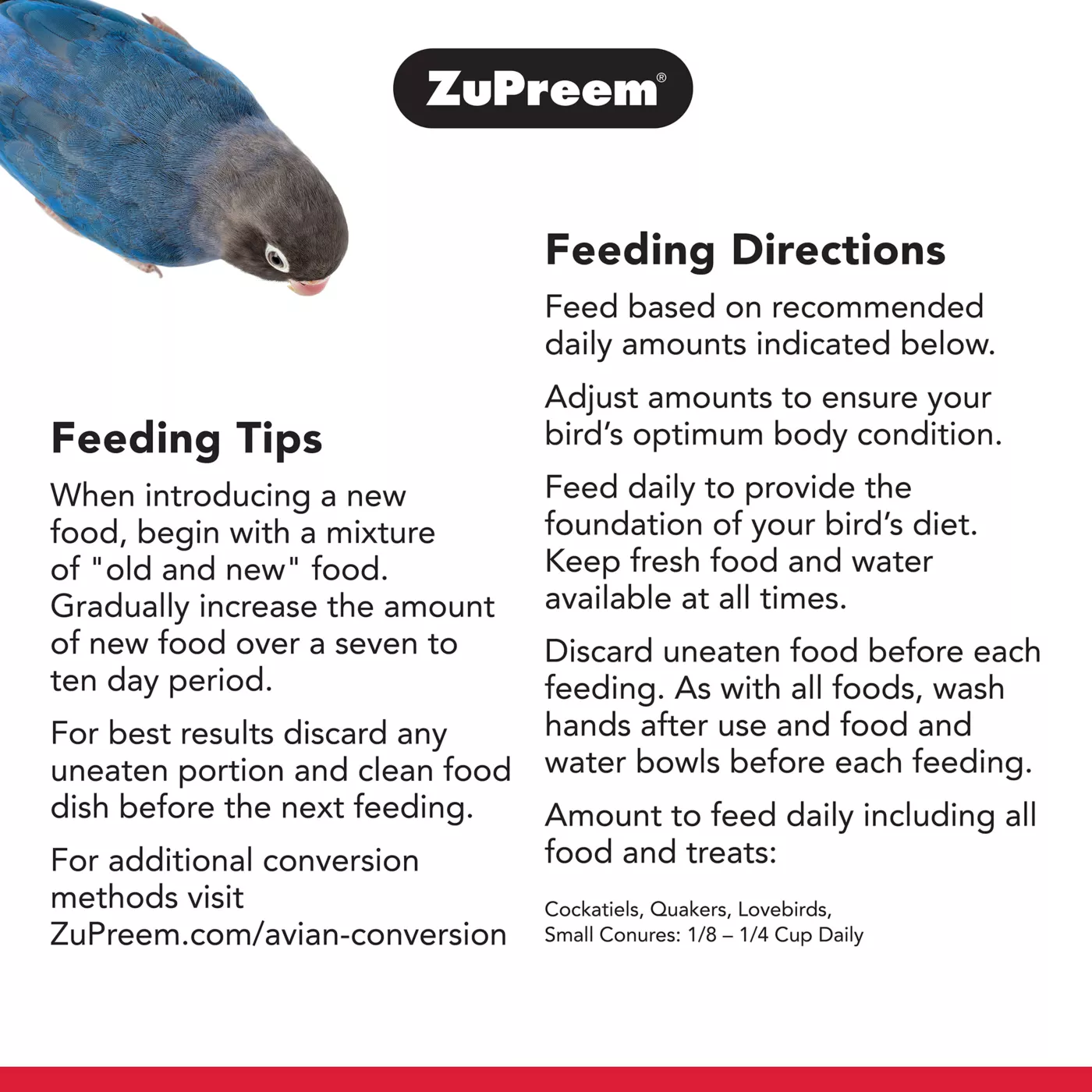 Product ZuPreem® FruitBlend Medium Bird Food