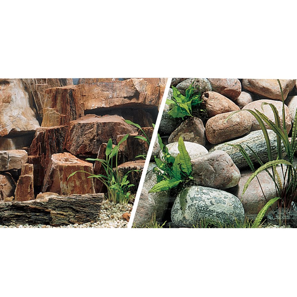 Marina\u00ae Reversible Rocky Canyon \u0026 Riverbed Aquarium Background  fish Backgrounds  PetSmart