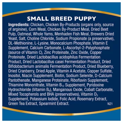 Product Bil-Jac® Small Breed Puppy Dry Dog Food - Chicken, Oatmeal & Yams