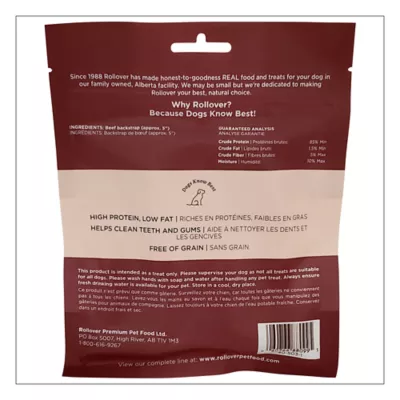 Product Rollover Roasted Beef Strips Premium Dog Treats