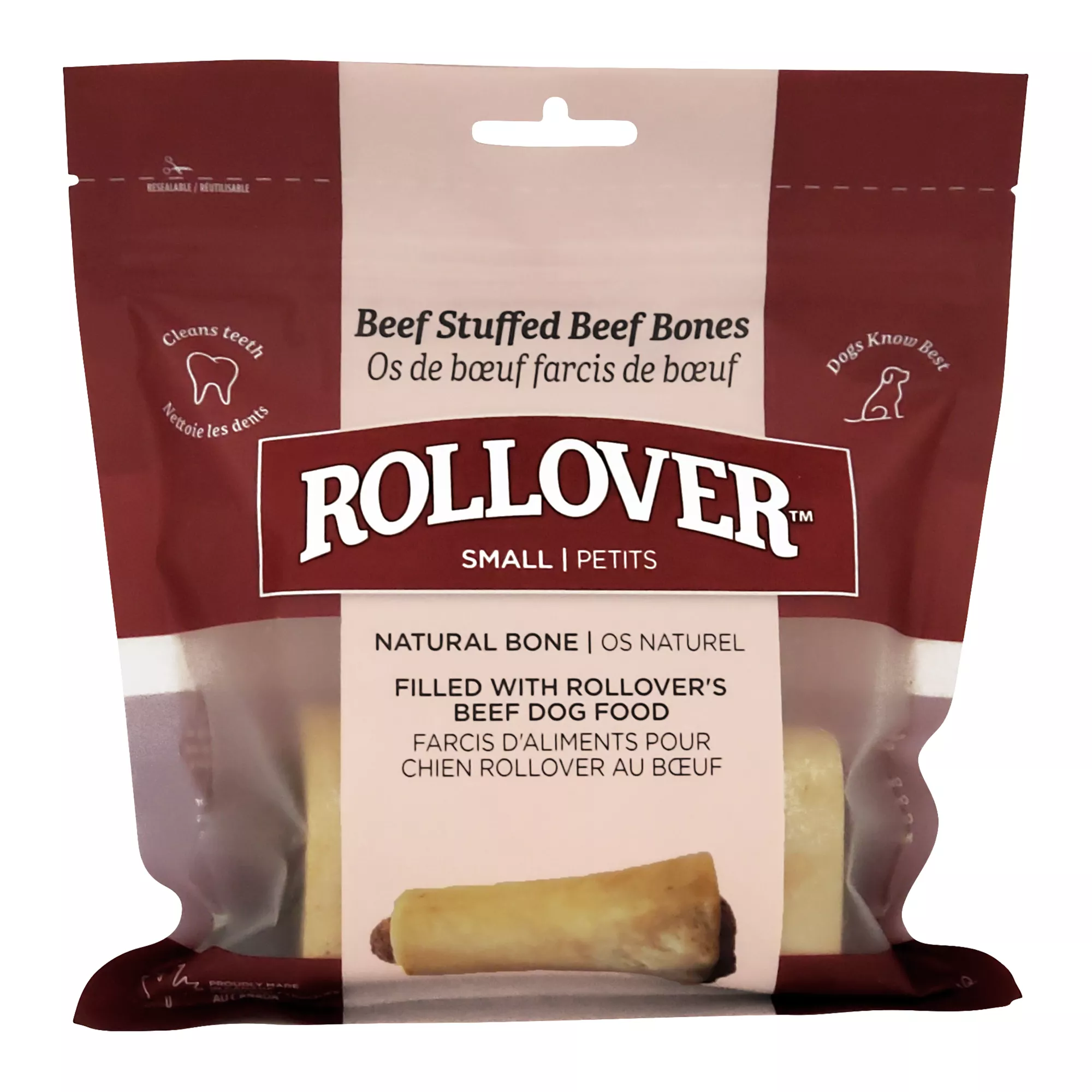 Rollover Roasted Stuffed Beef Bones Premium Dog Treats