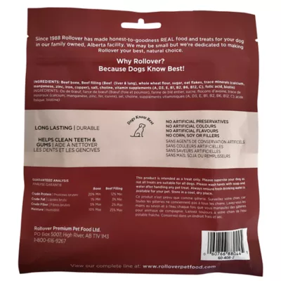 Product Rollover Roasted Stuffed Beef Bones Premium Dog Treats