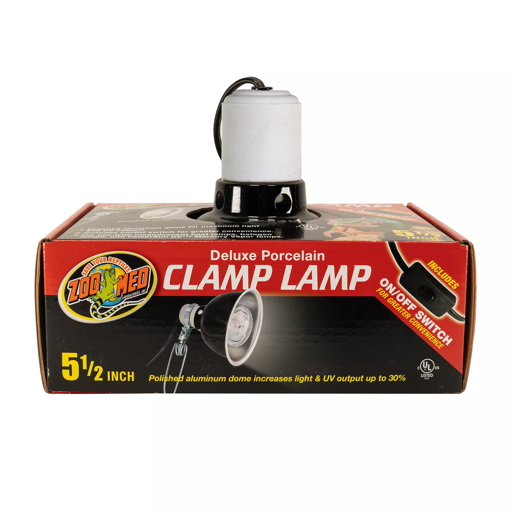 Zoo Med Reptile Deluxe Porcelain Clamp Lamp - 5.5 in