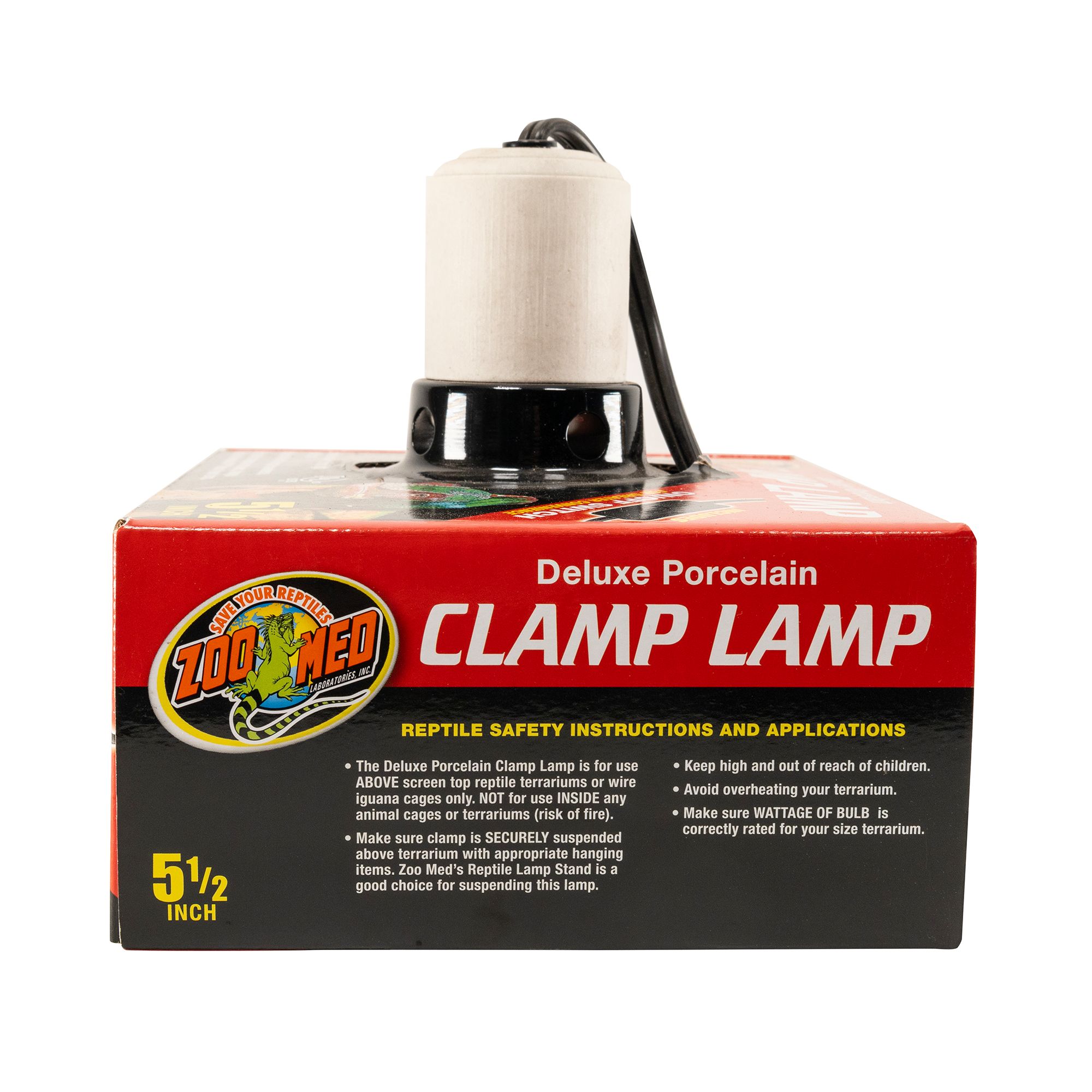 Zoo Med Reptile Deluxe Porcelain Clamp Lamp Terrarium Clamp Light Fixture - 5.5 in - thumbnail 5