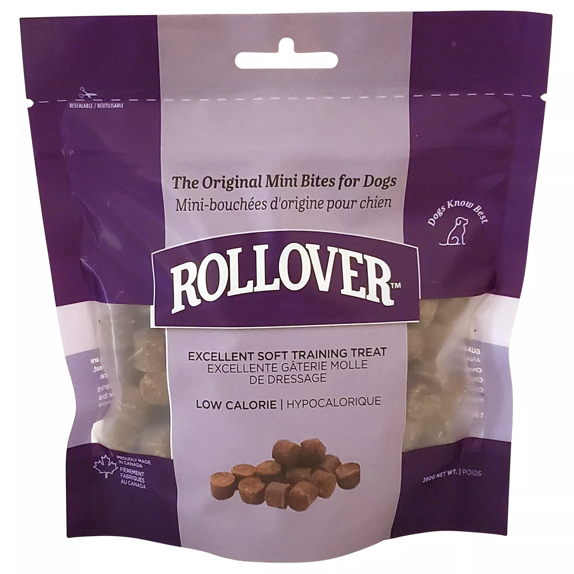 Rollover Mini Bites Premium Dog Treat - Liver