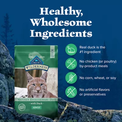 Product Blue Buffalo Wilderness Adult Dry Cat Food - Grain Free, Duck