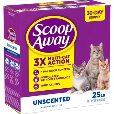 Product Scoop Away Clumping Clay Cat Litter - Unscented, Low Dust