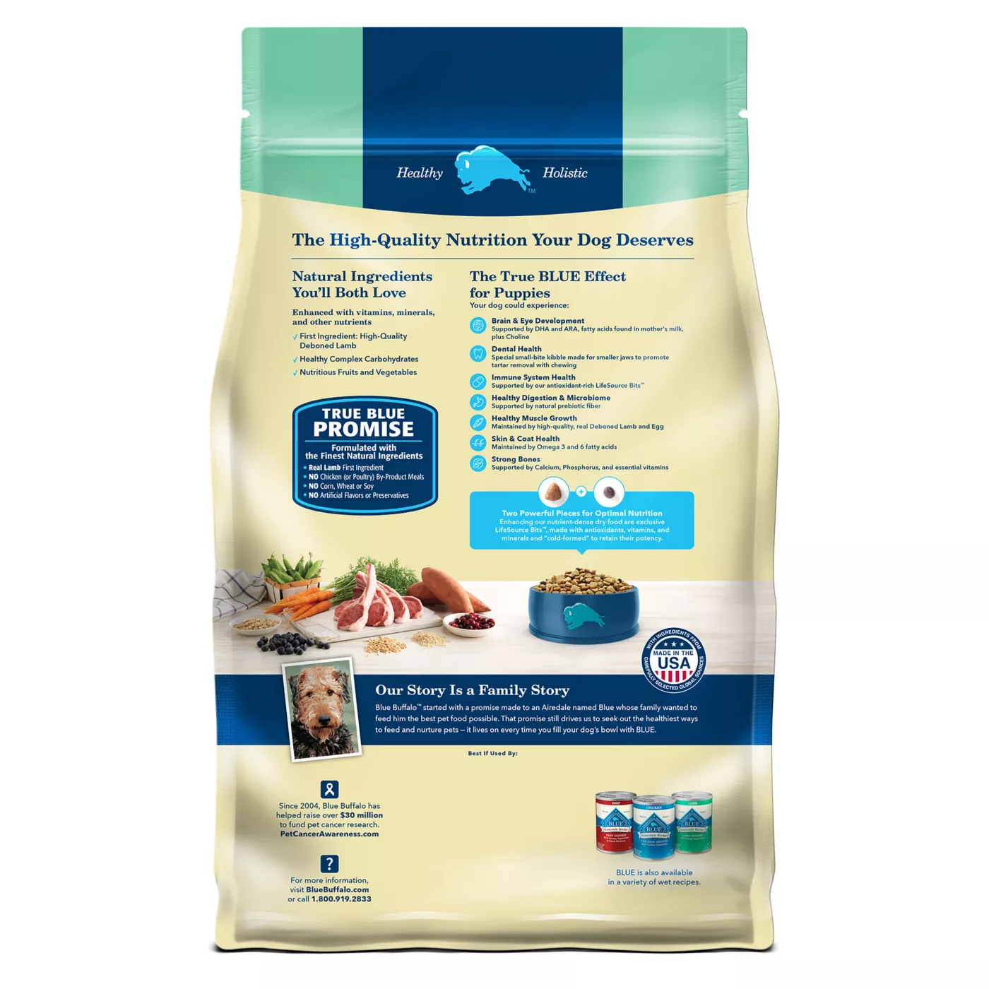 Blue Buffalo Life Protection Formula Puppy Dry Dog Food Natural Lamb