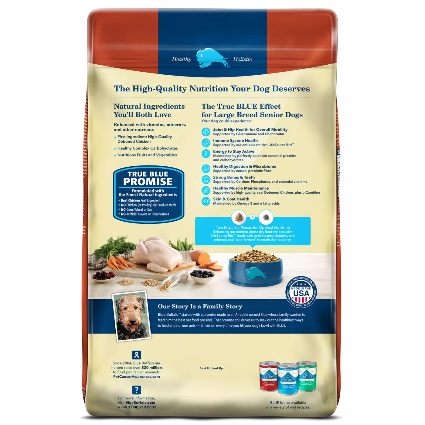 Blue Buffalo Life Protection Formula Large Breed Senior Dry Dog Food Natural Chicken