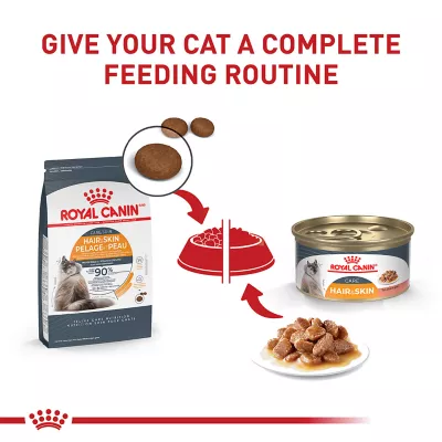 Product Royal Canin® Feline Care Nutrition Hair & Skin Care Adult Cat Slices in Gravy Wet Food  3 oz can