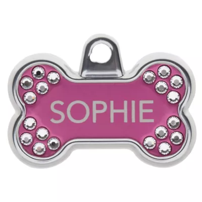 Product TagWorks® Blingz Collection Bone Personalized Pet ID Tag