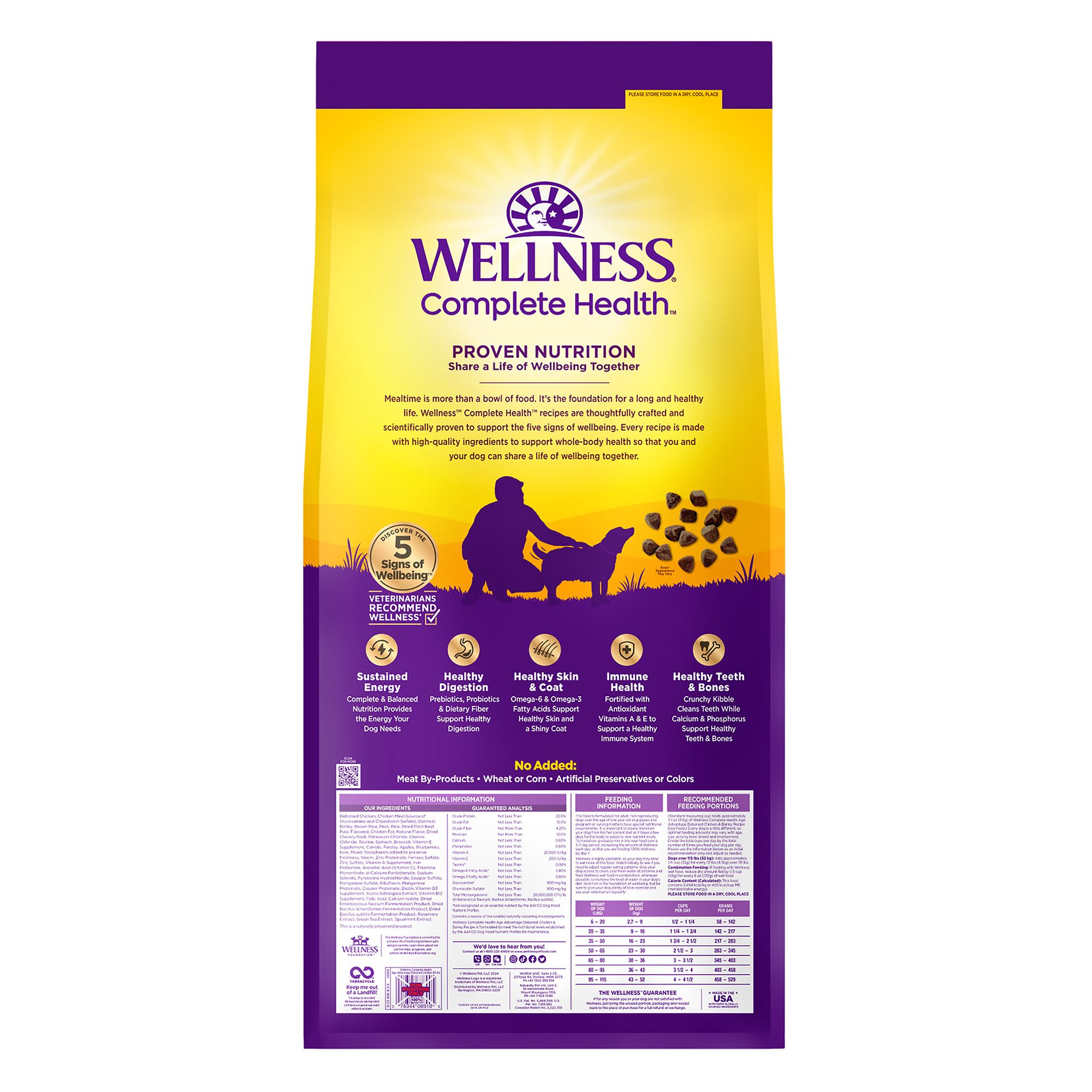 wellness complete senior dog food