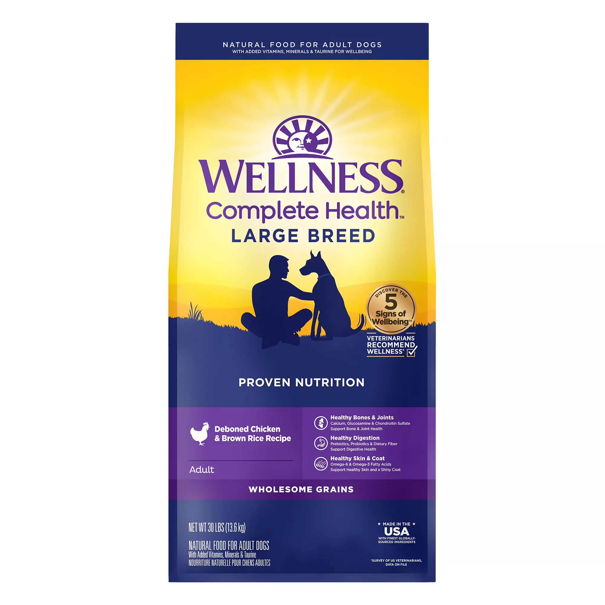 Wellness® Complete Health Large Breed Adult Dog Food - Natural