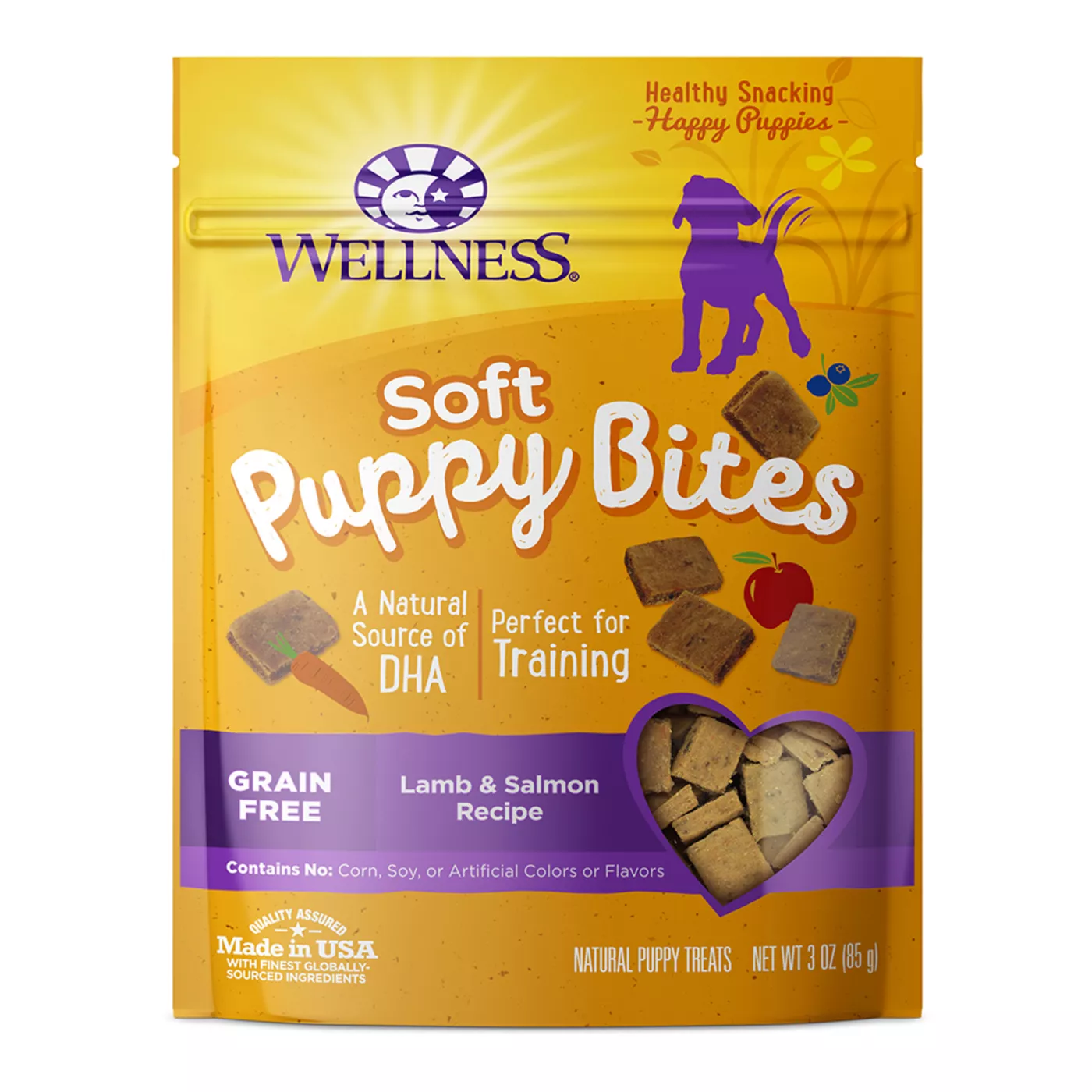 Wellness Soft Puppy Bites Puppy Treats Natural Grain Free Lamb Salmon