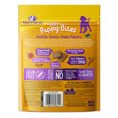 Wellness Puppy Bites Lamb Salmon Soft Treats 3oz