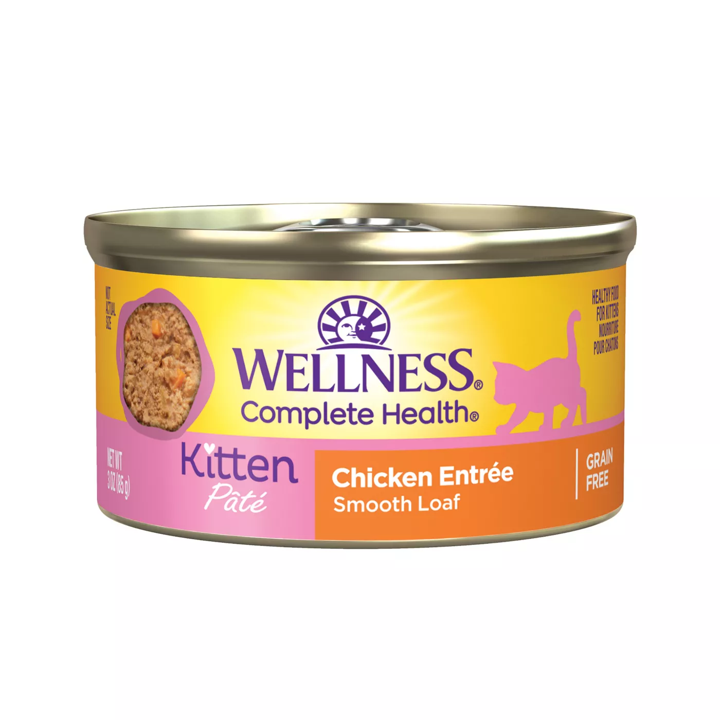 Wellness Complete Health Kitten Wet Cat Food Pate 3 oz Natural Grain Free