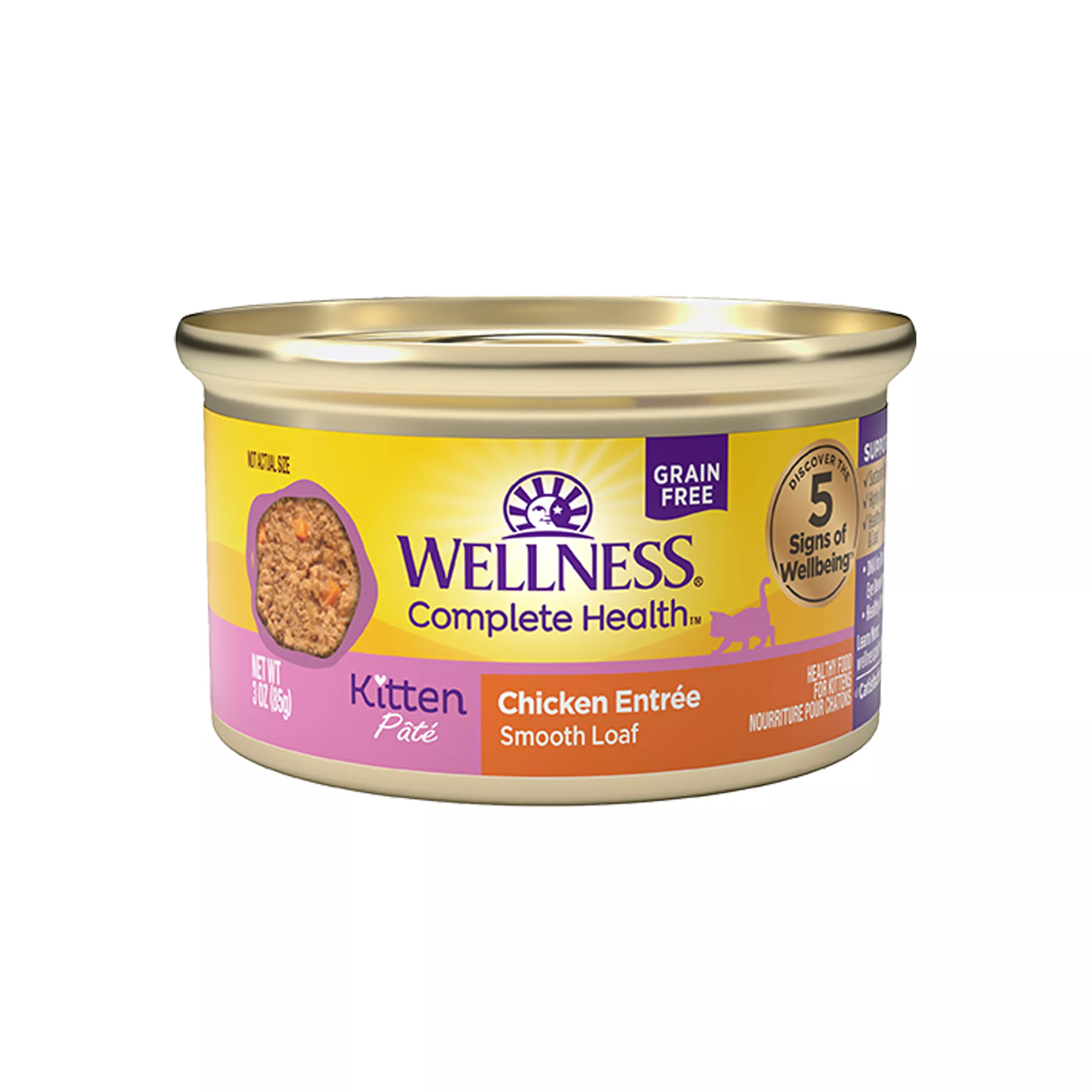 Wellness® Complete Health Kitten Wet Cat Food Pate - 3 oz, Natural, Grain Free