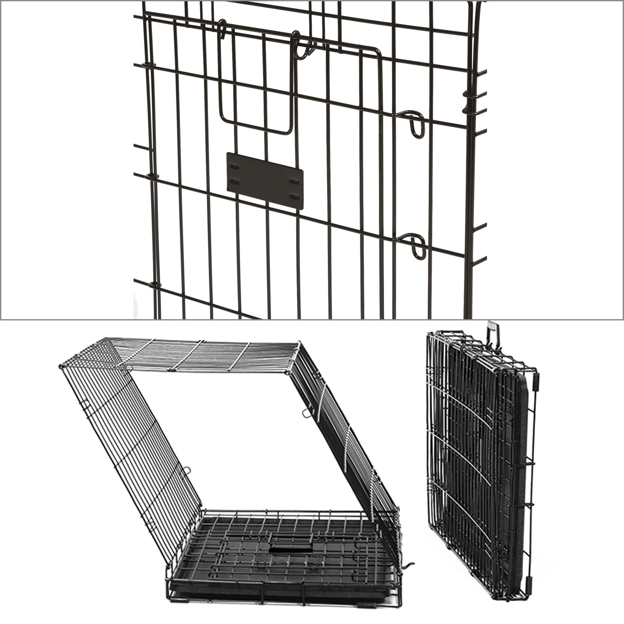 top paw 30 double door folding crate