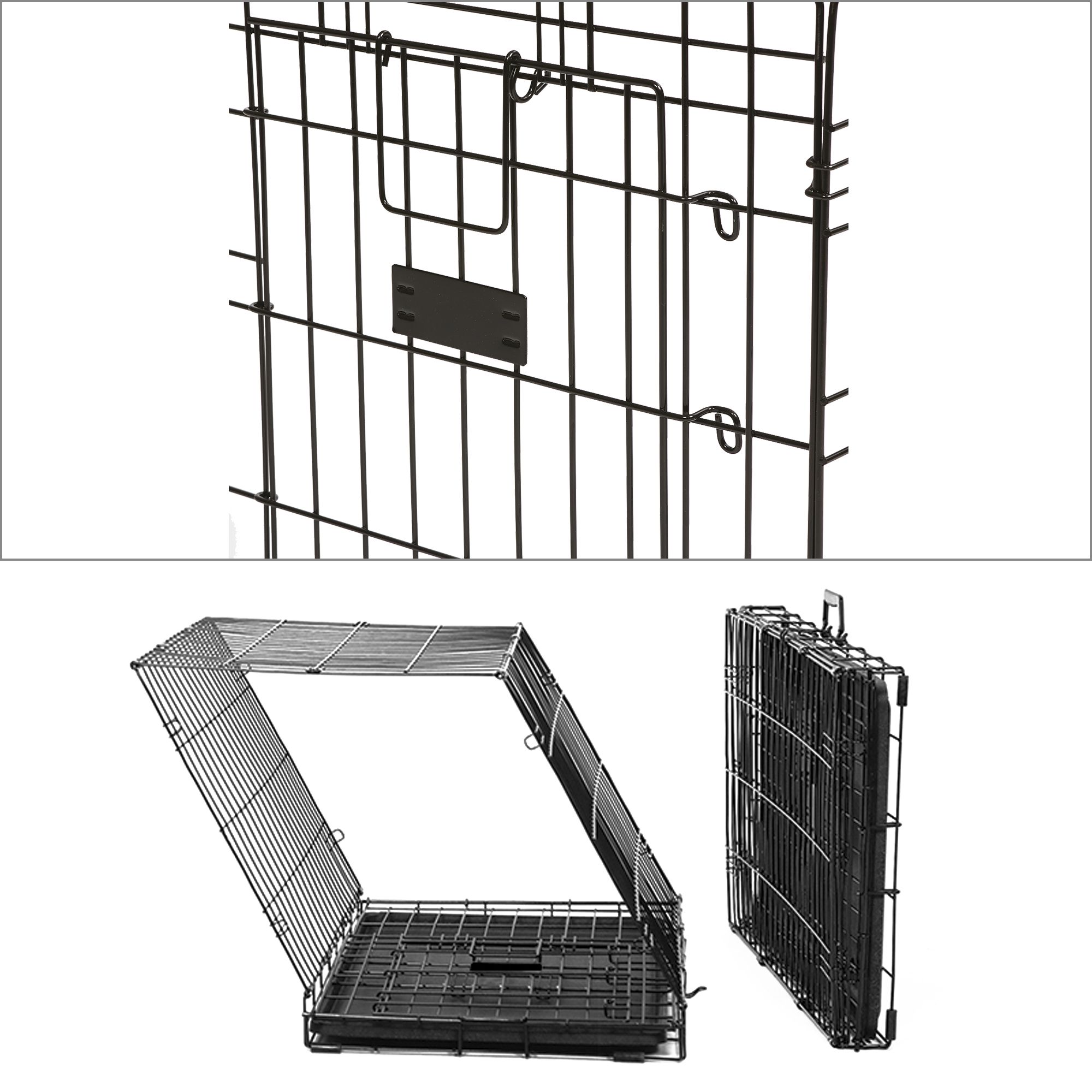 Top Paw 36 Inch Wire Dog Crate Double Door Dog Carriers Crates