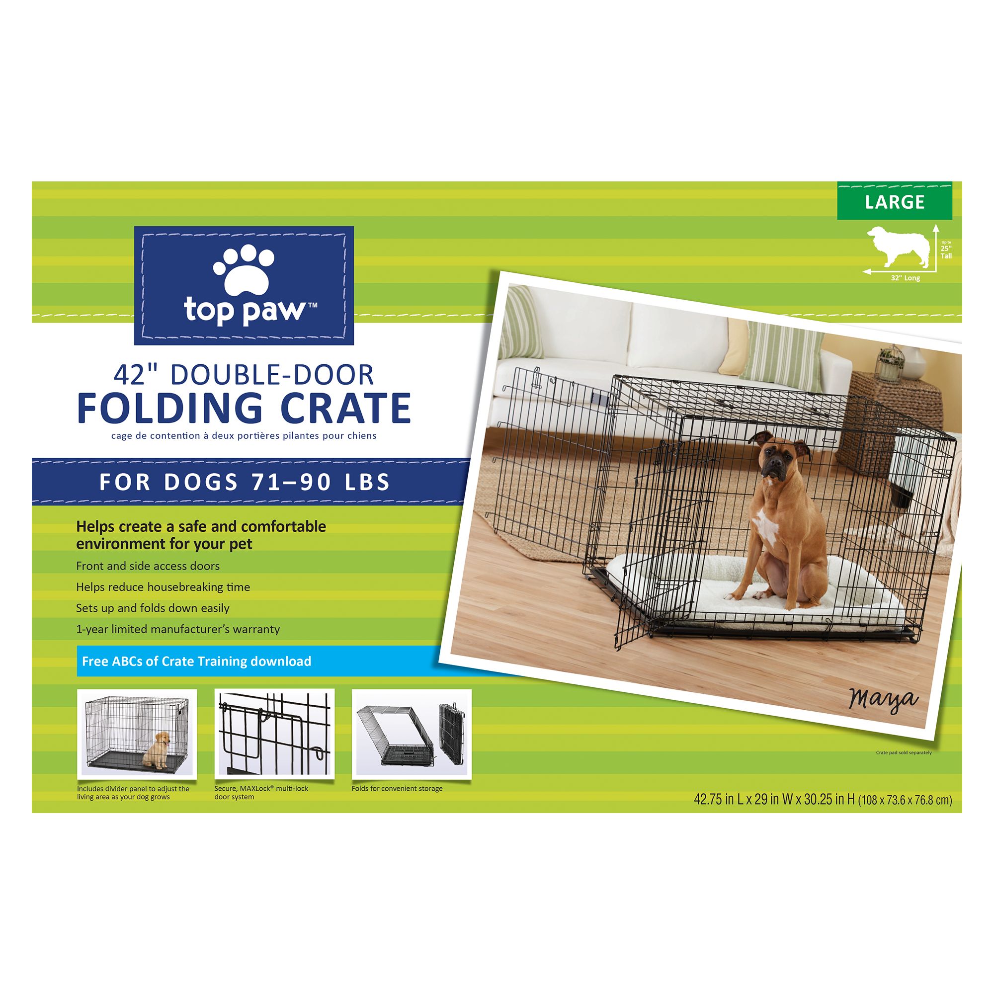 top paw 36 inch dog crate