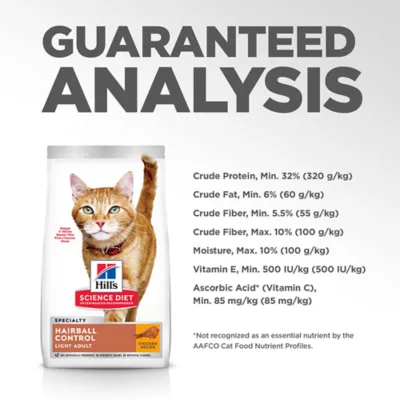 Product Hill's® Science Diet® Hairball Control Light Adult Dry Cat Food - Chicken