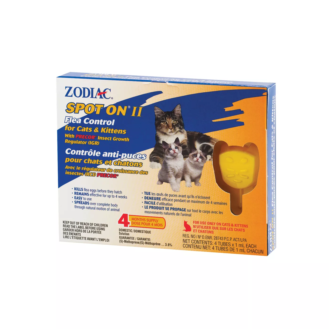 ZODIAC Spot On II Flea Control for Cats Kittens