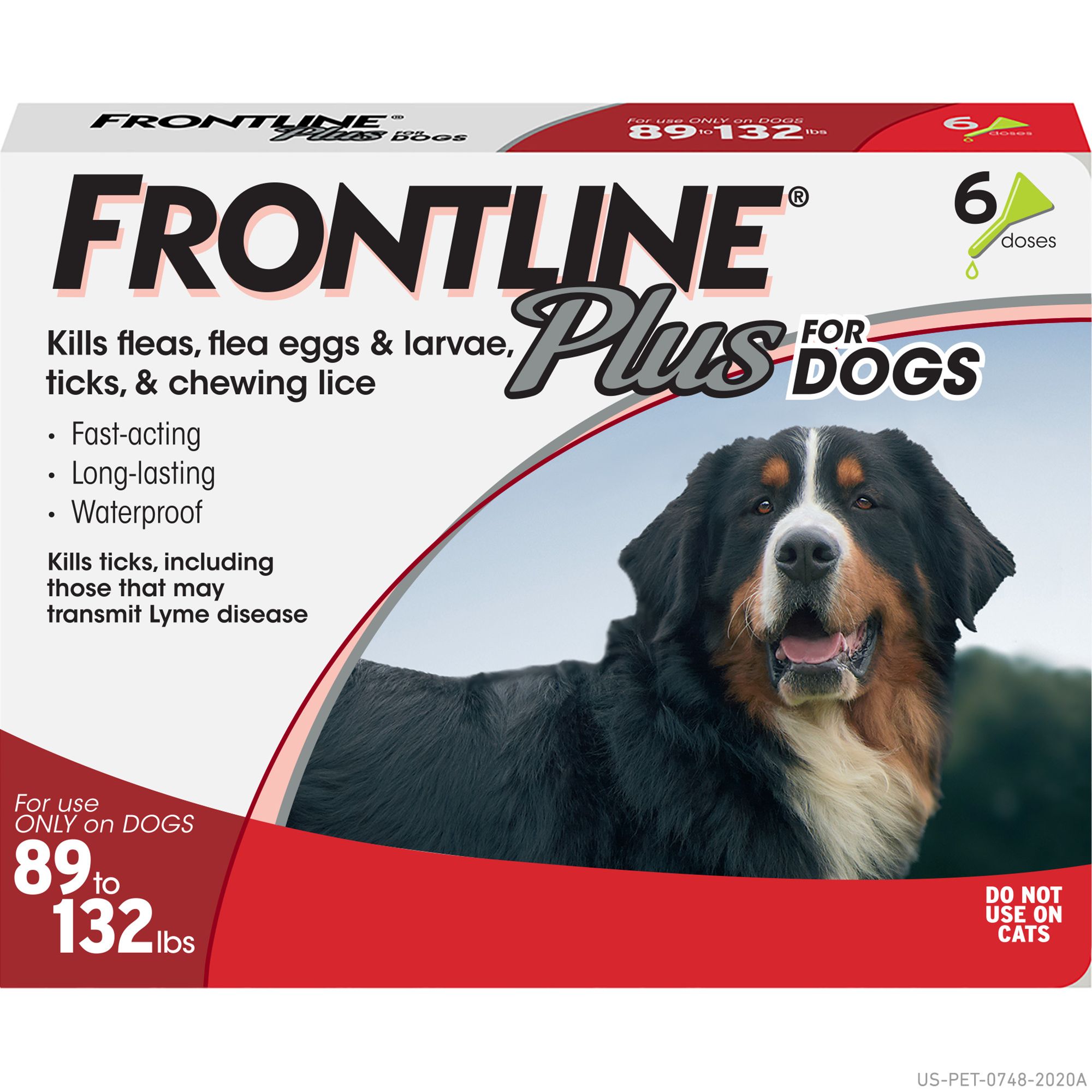 Frontline Plus Flea Tick Dog Treatment 89 132 lbs