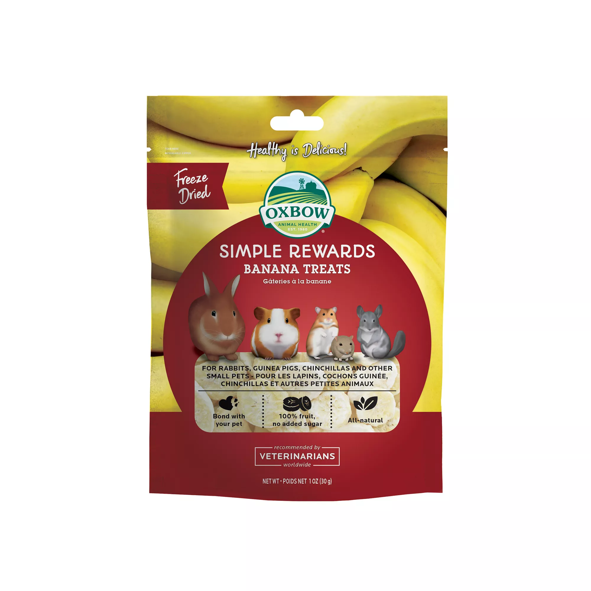 Oxbow Simple Rewards Freeze Dried Small Pet Treats - Banana