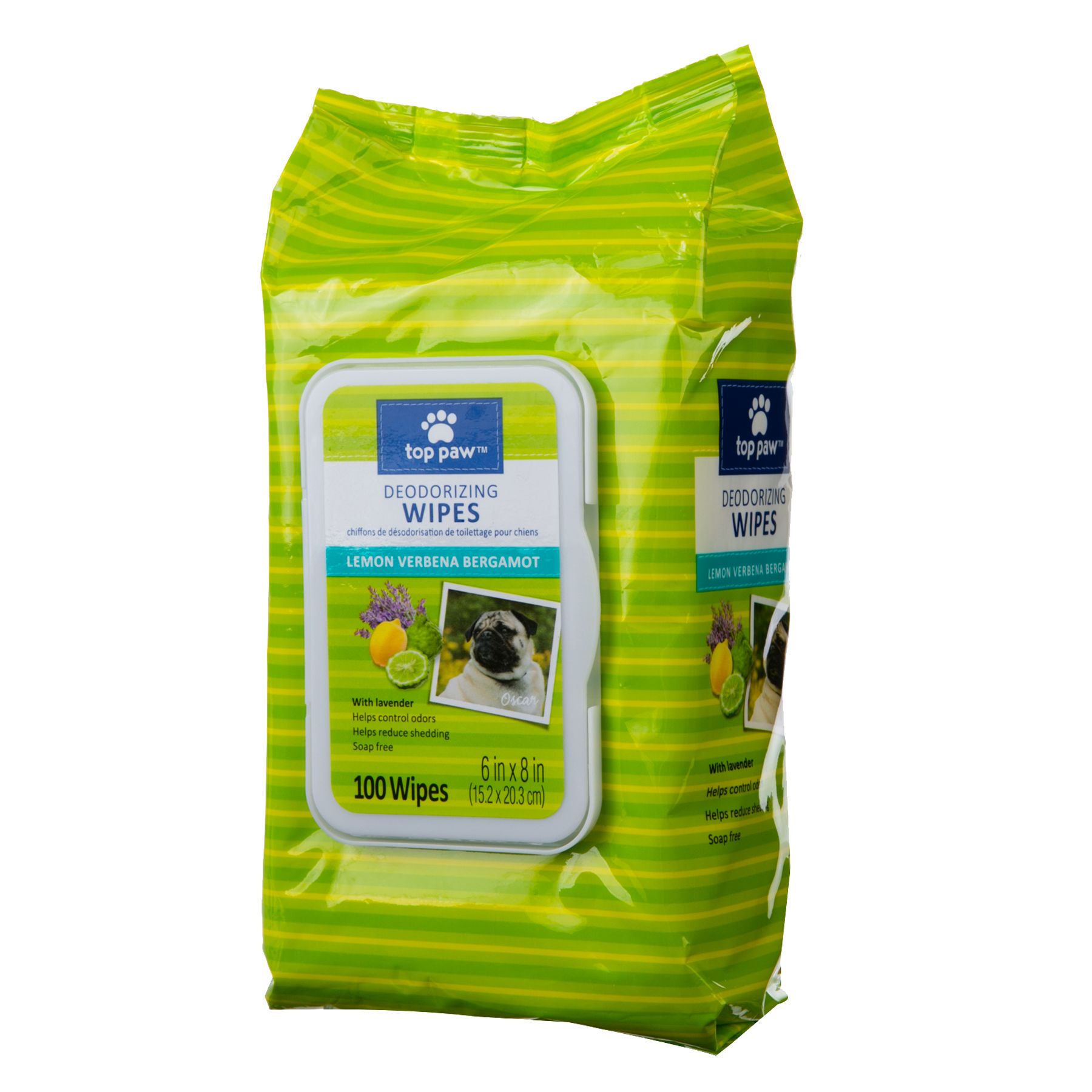 Top Paw® Deodorizing Dog Wipes - Lemon 