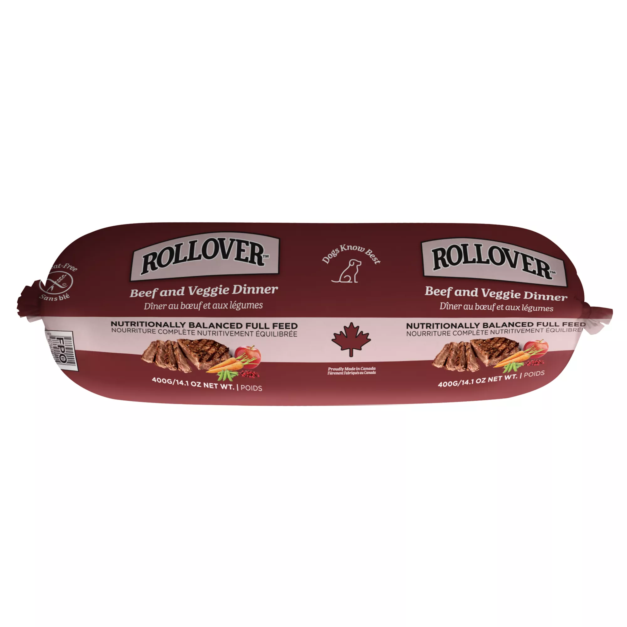 Rollover Wheat Free Dog Food - Beef & Veggie