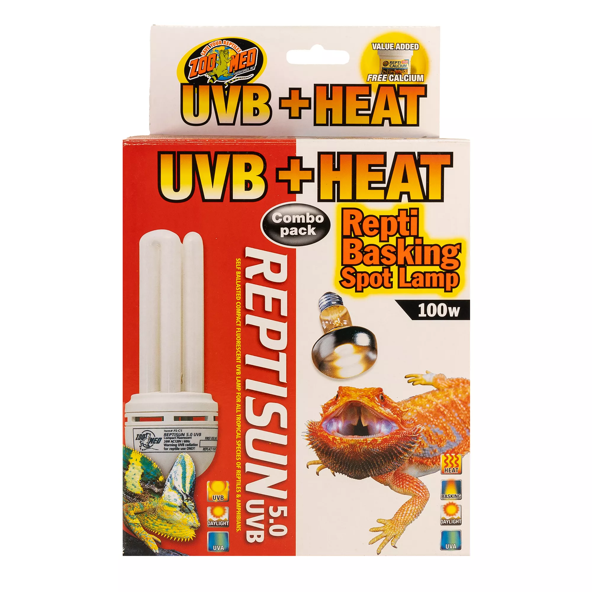 Zoo Med Heat & UVB Combo Pack Lamps