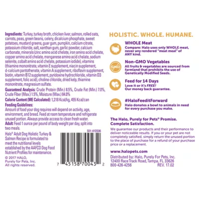 Product HALO® Adult Dog Food - Natural, Holistic Turkey & Salmon Recipe