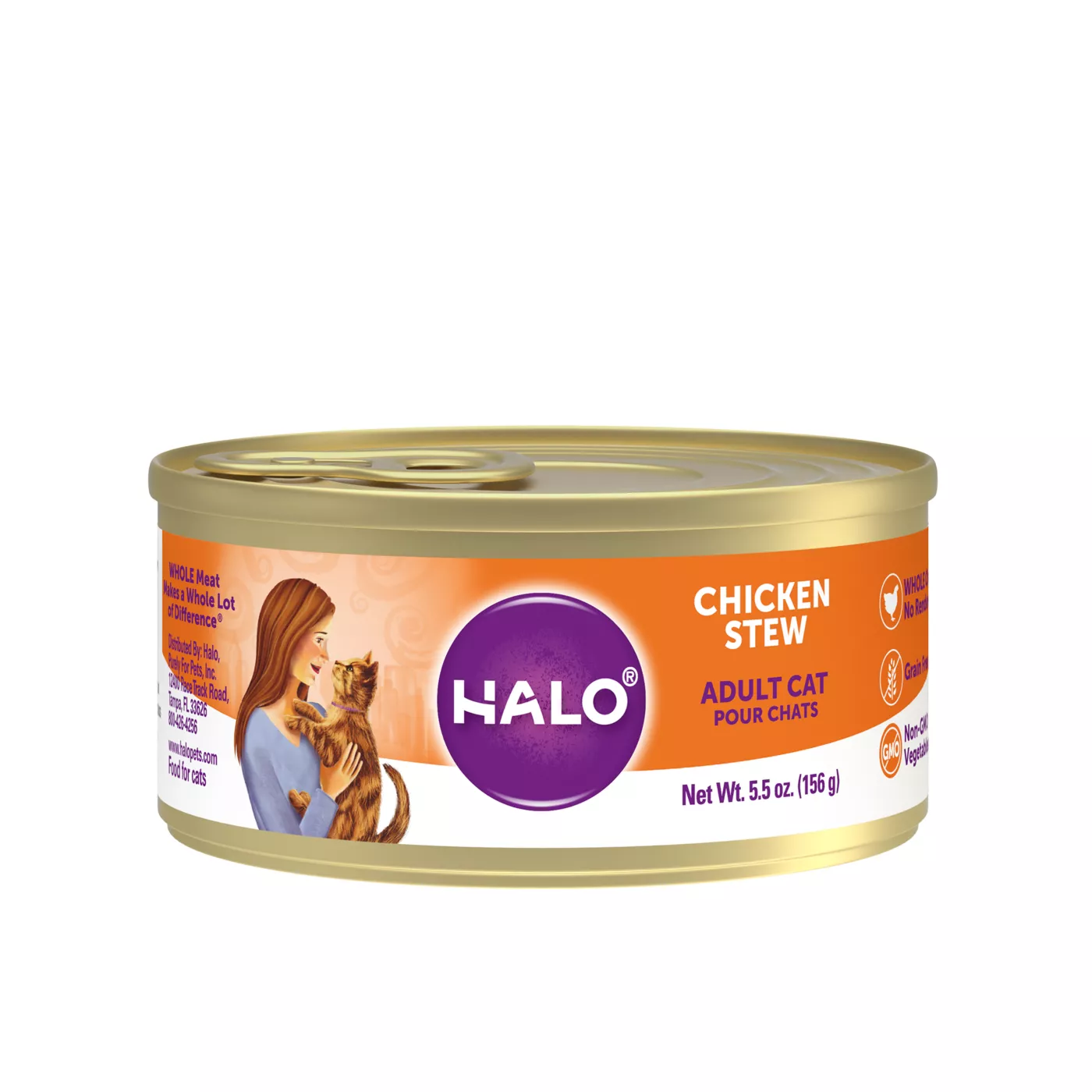 HALO Adult Cat Food Natural Grain Free Chicken Recipe