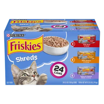 Product Purina® Friskies® Shreds Adult Cat Wet Food - Variety Pack, 24 CT, 132 OZ