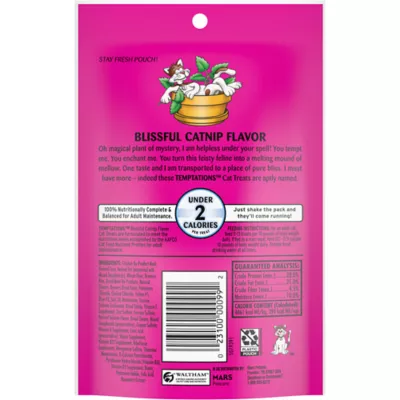 Product Temptations™ Classic Adult Cat Treats - Soft & Crunchy, Blissful Catnip