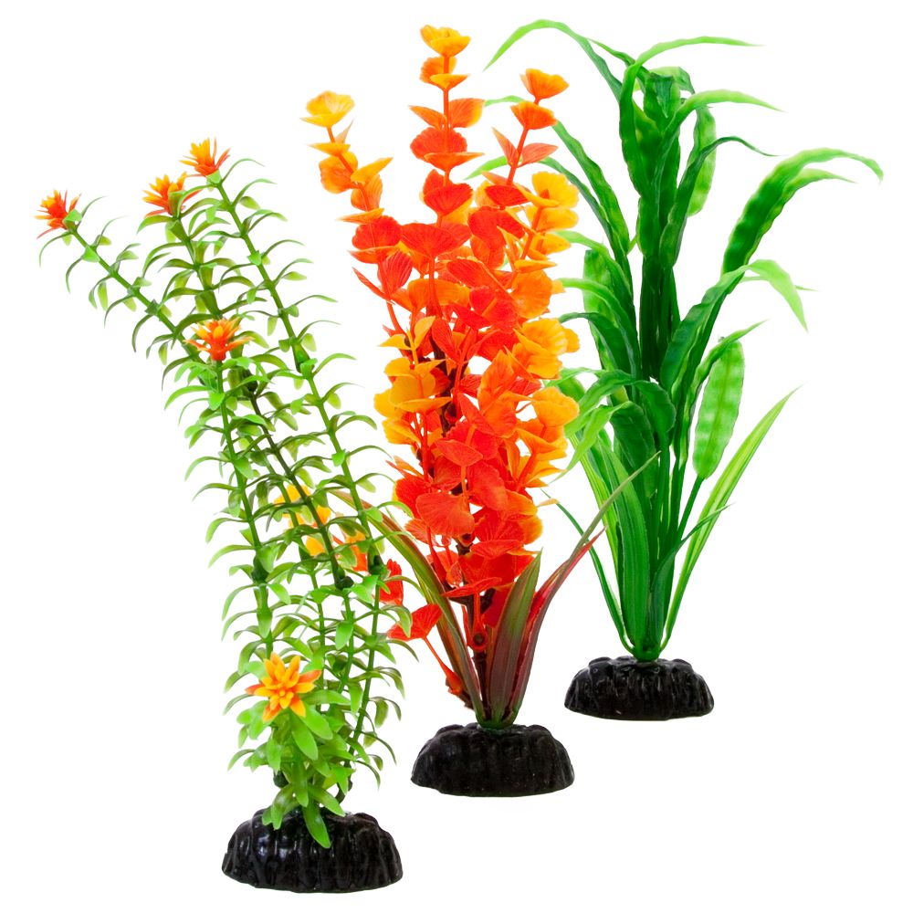 Top Fin Artificial Skinny Aquarium Plant Variety Pack