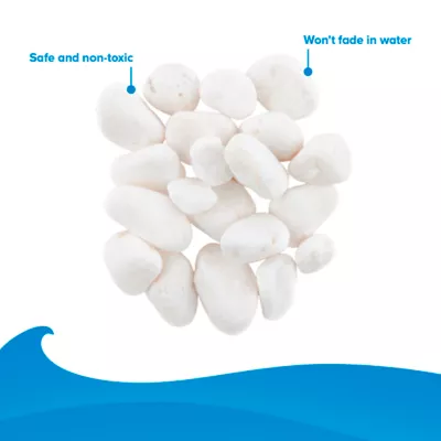 Top Fin® Stone Aquarium Décor - White - Aquarium Stones - Fish Tank Decor - 7 oz - Image 3